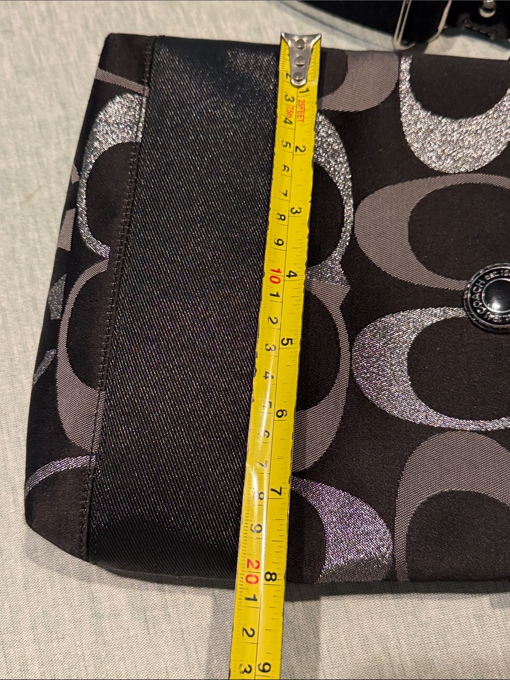 Coach Black and Gray Signature Jacquard Crossbody - Picture 14 of 15